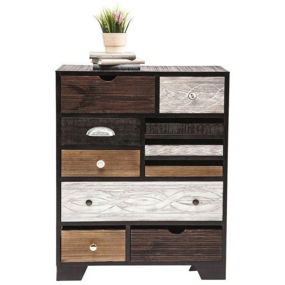 Cassettiera in mango scuro 80X40H100