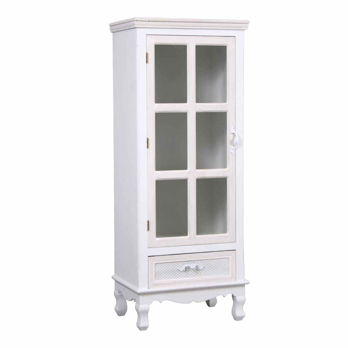 Vetrinetta bianca in pino 48X32H120