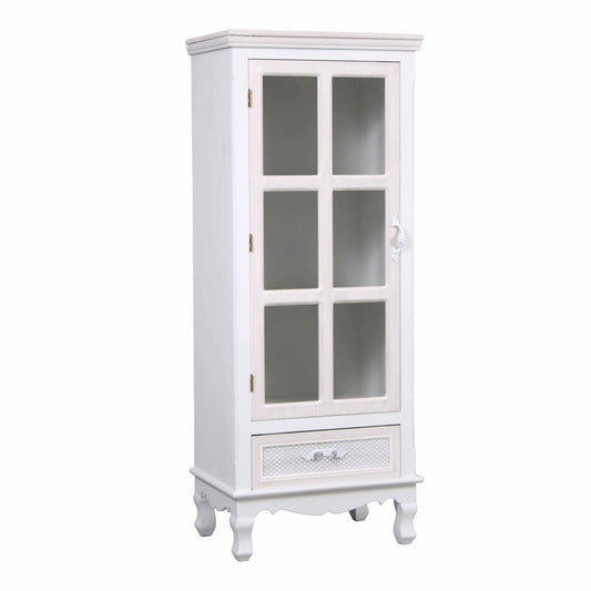 Vetrinetta bianca in pino 48X32H120