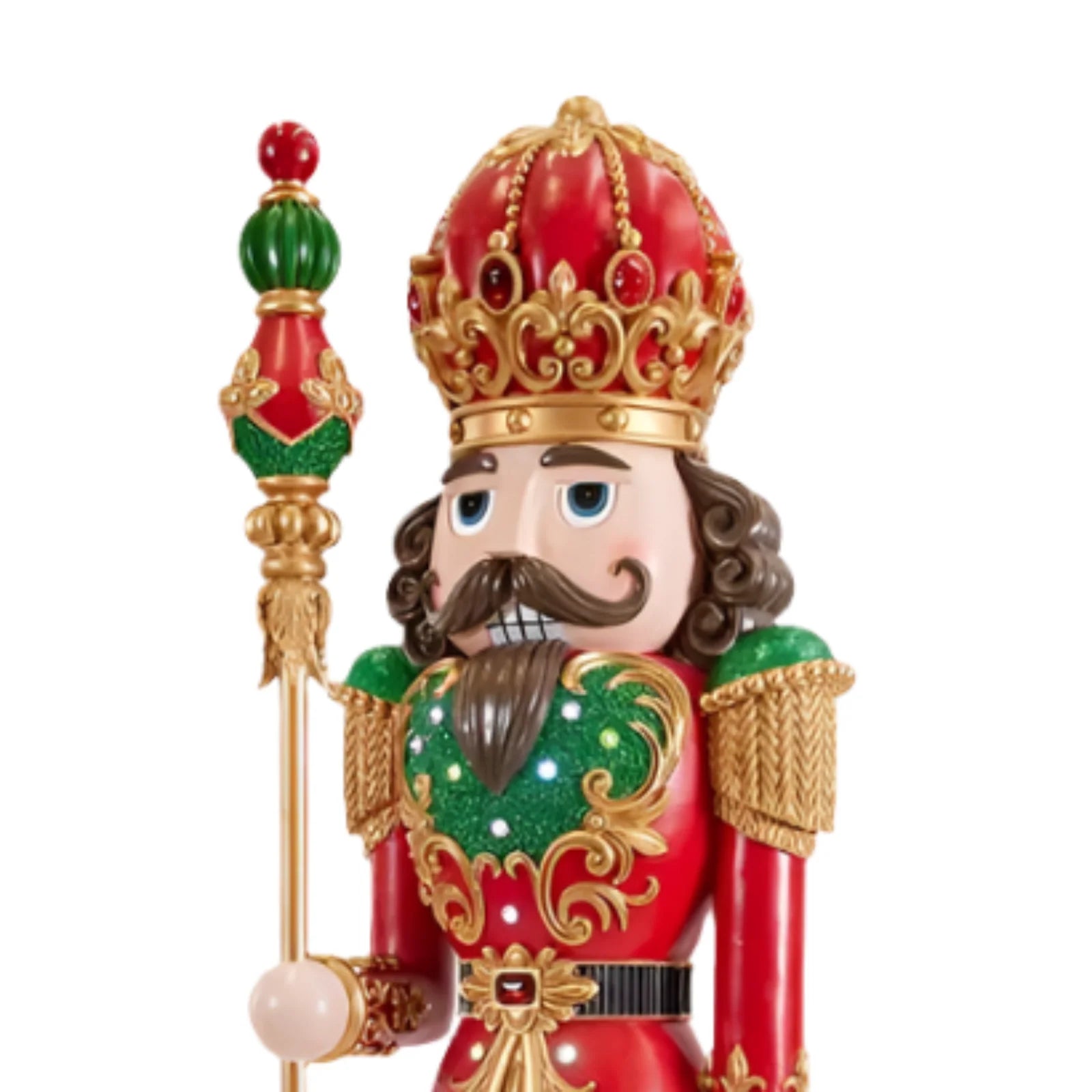 Soldatino schiaccianoci con led e musica in resina  h 184 cm