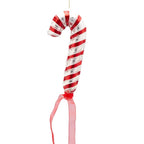 Decorazione palloncino Candy bastoncino rosso in vetro di H.18 cm per il natale