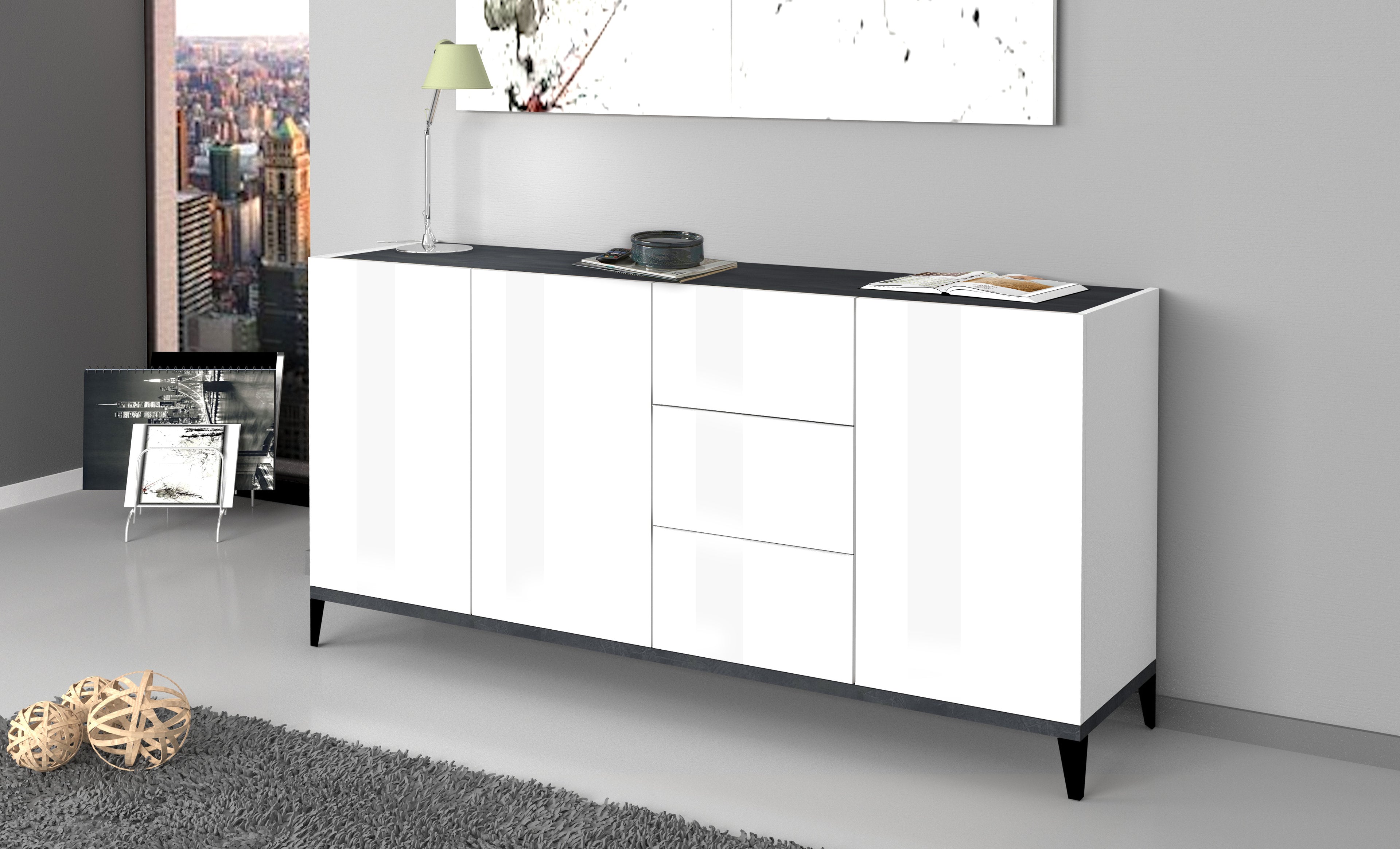 Credenza SUNRISE 3 ante + 3 cassetti da 160 cm