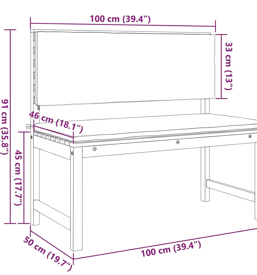 Panca da giardino - Acacia