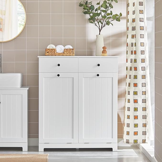 Mobile bagno con portabiancheria