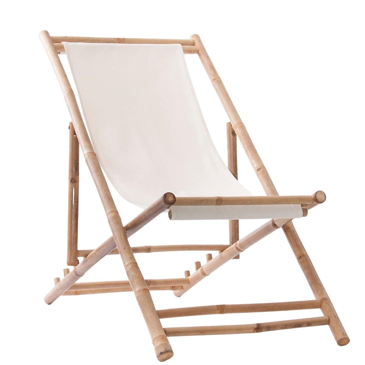 Sedia sdraio in bambù 112X60H80