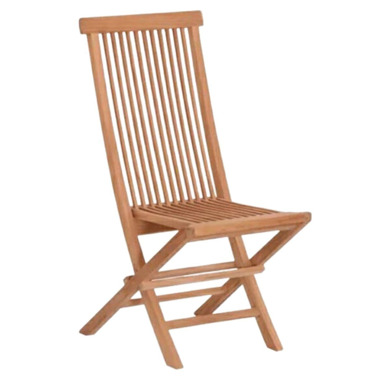 Sedia pieghevole in teak 65X47H93
