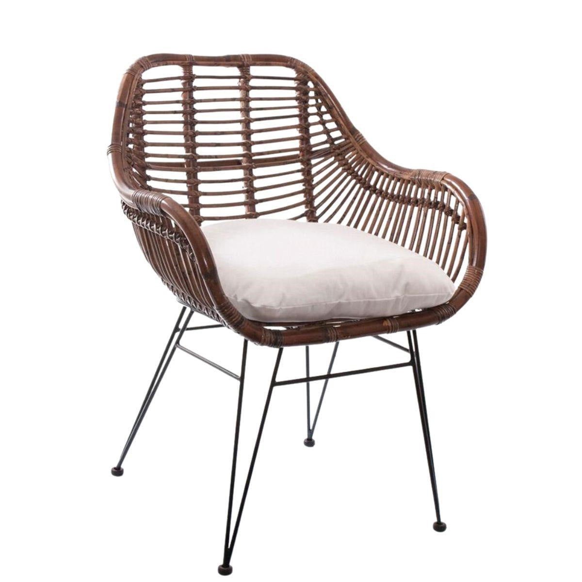 Sedia in rattan "Reisa" 65X62H88