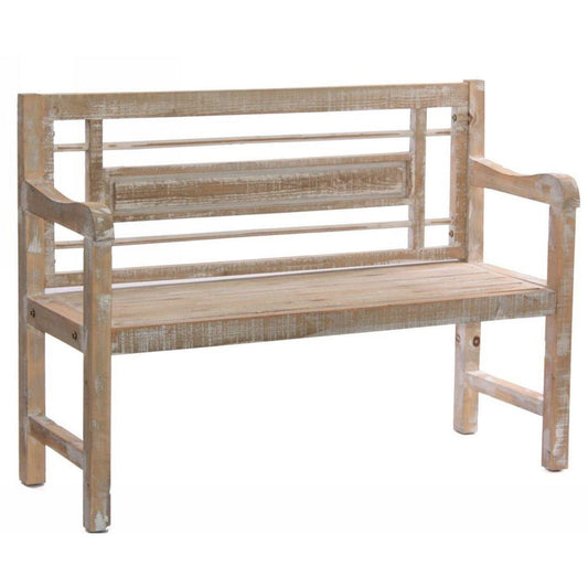 Panchina intagliata in legno di abete 115X45H85