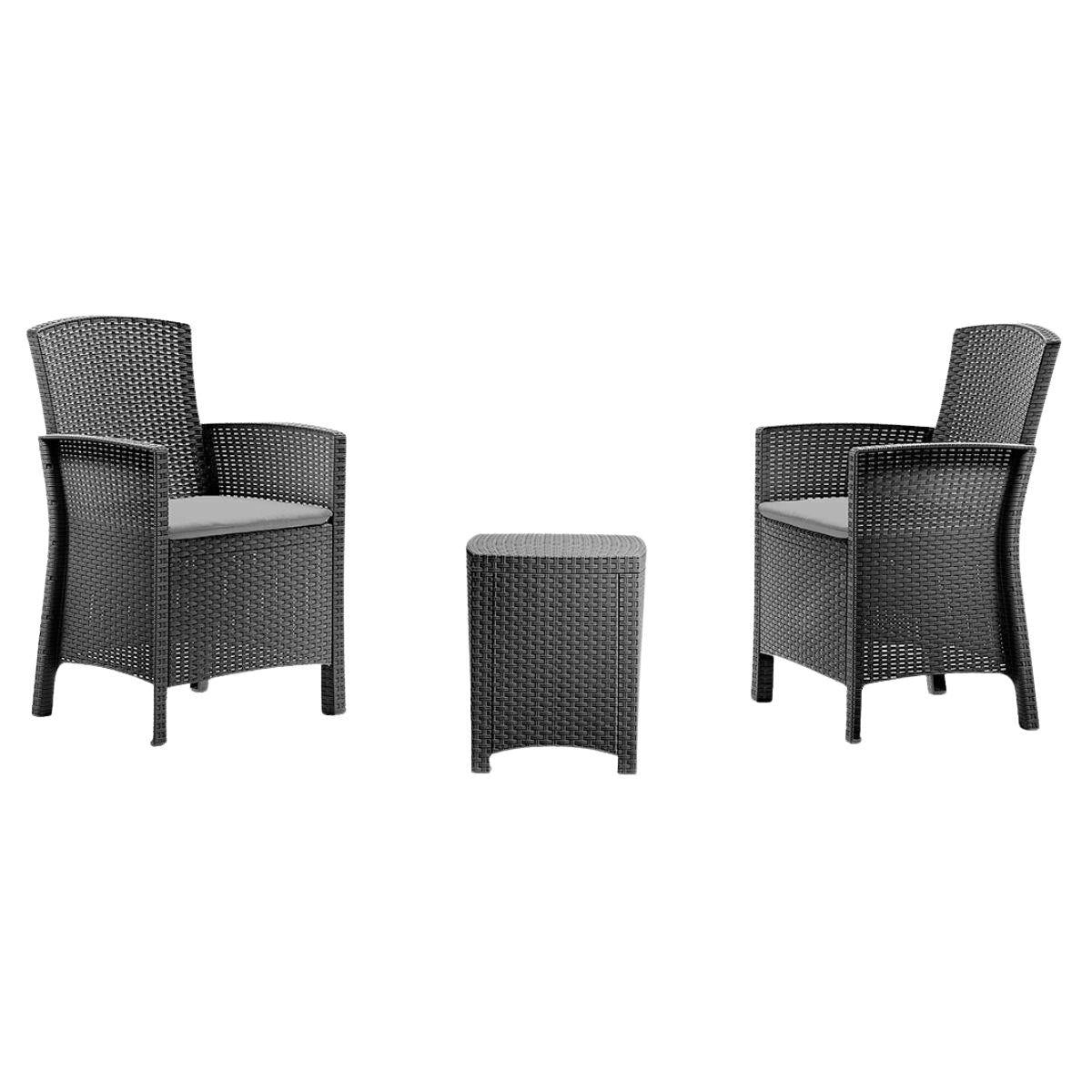 Salotto "Lido" in resina in set di 3