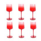 Set da 6 calici in vetro "RED GLASS" da 320 cL Ø 7 x 20 cm