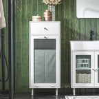 Mobiletto lavanderia con portabiancheria