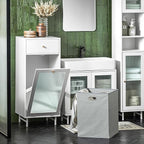 Mobiletto lavanderia con portabiancheria