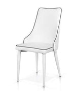 Sedia imbottita ecopelle bianco Art 980