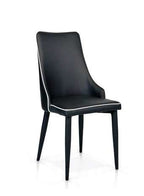 Sedia imbottita ecopelle nero Art 983