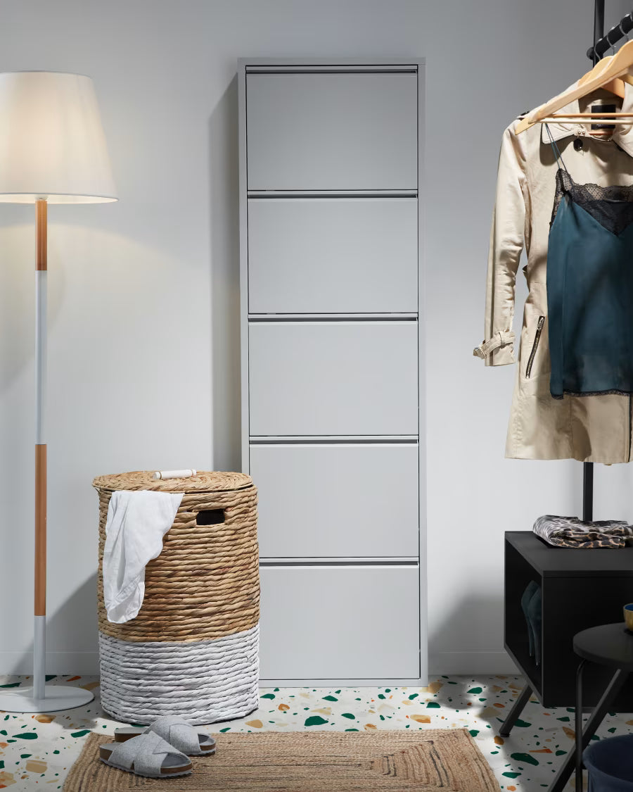 Scarpiera ODE 50 x 168,5 cm 5 ante grigio