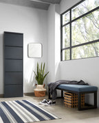 Scarpiera ODE 50 x 168,5 cm 5 ante grigio scuro