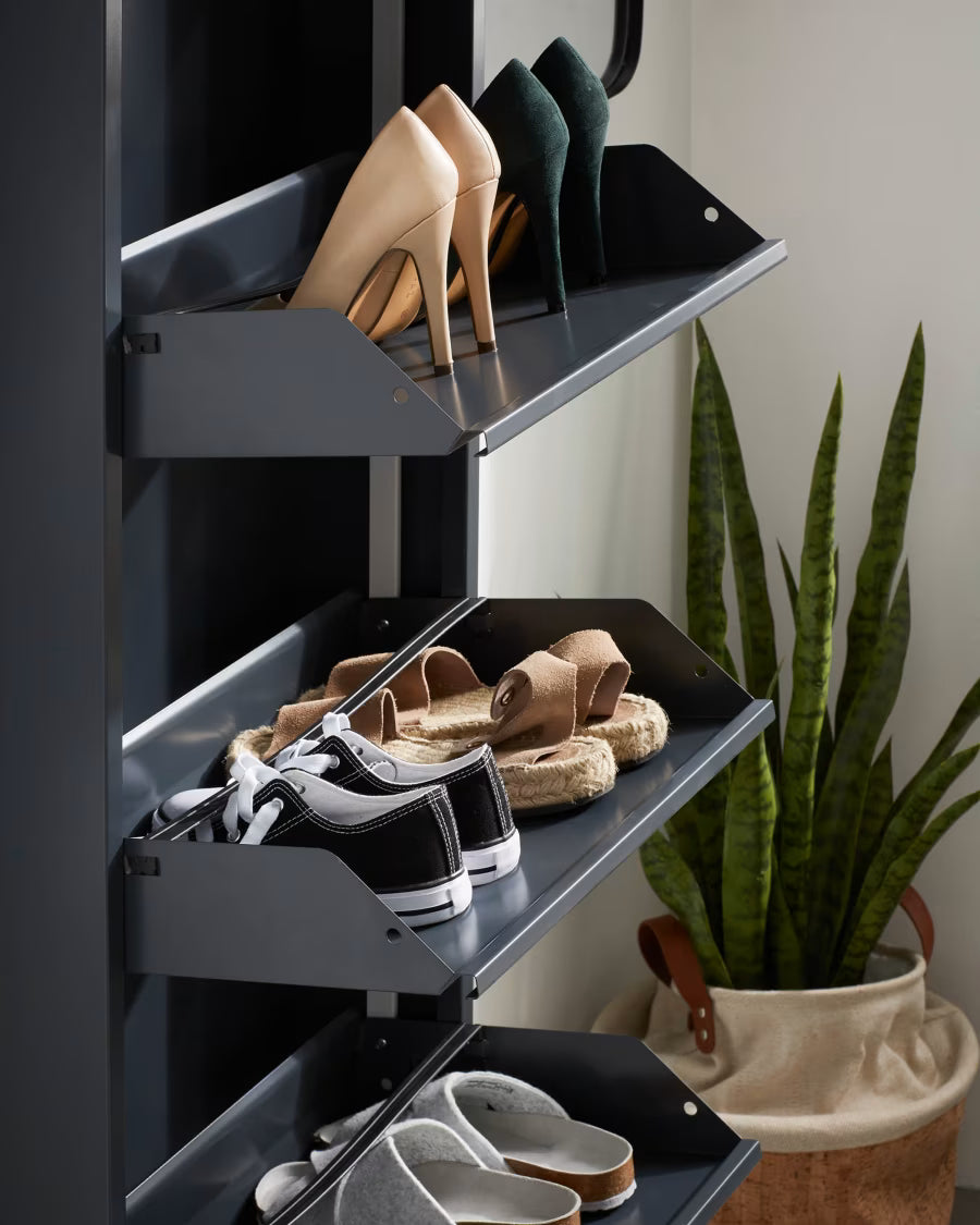 Scarpiera Ode 50 x 136 cm 4 ante grigio scuro