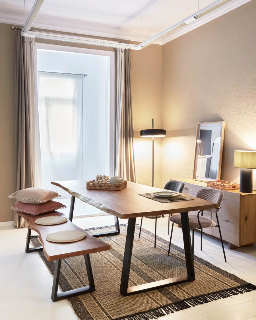 Tappeto Brunilda nero e marrone 160 x 230 cm