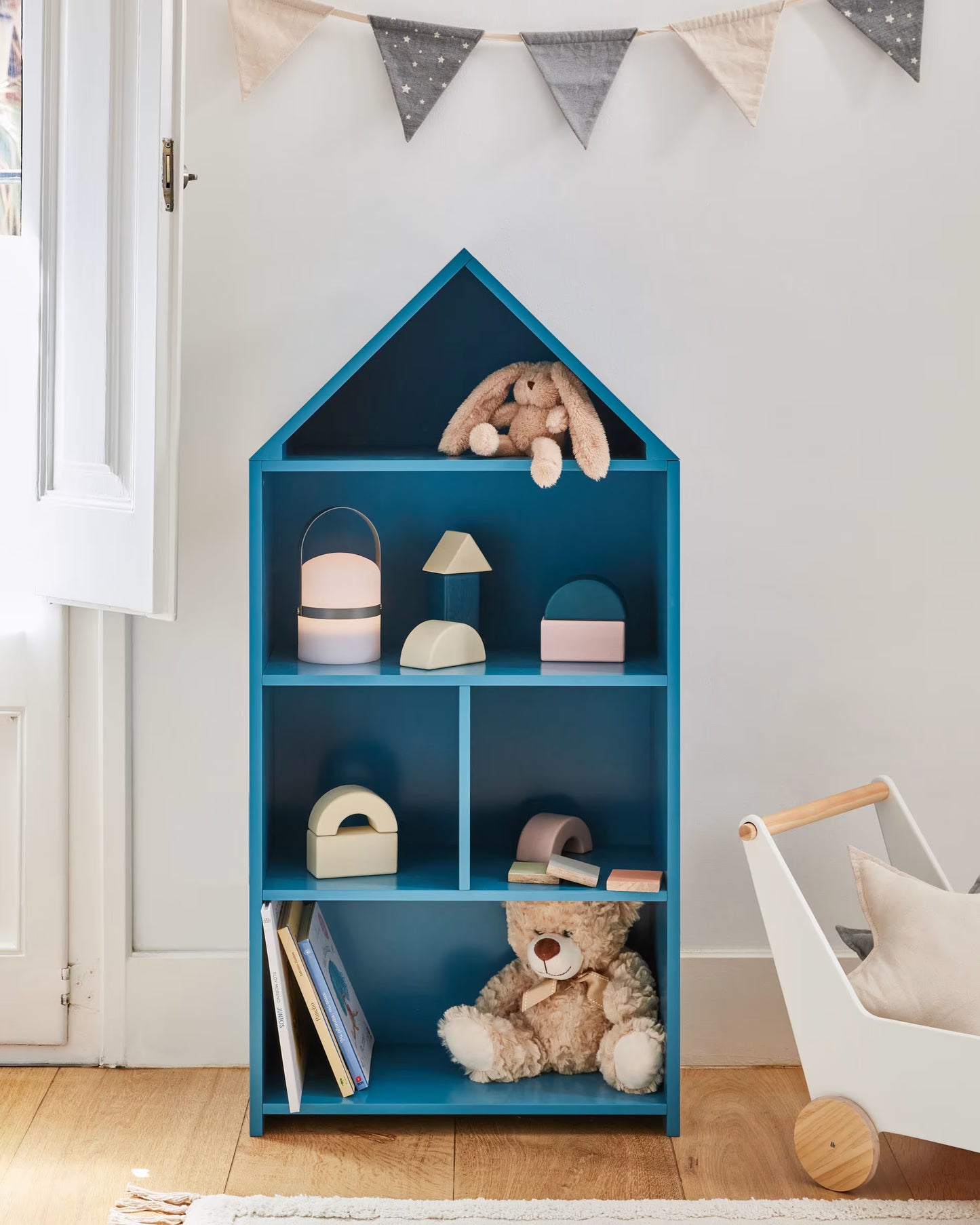 Libreria a casetta per bambini Celeste