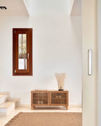 Scarpiera Beyla a 2 ante in legno massiccio e impiallacciatura di frassino 98,5 cm