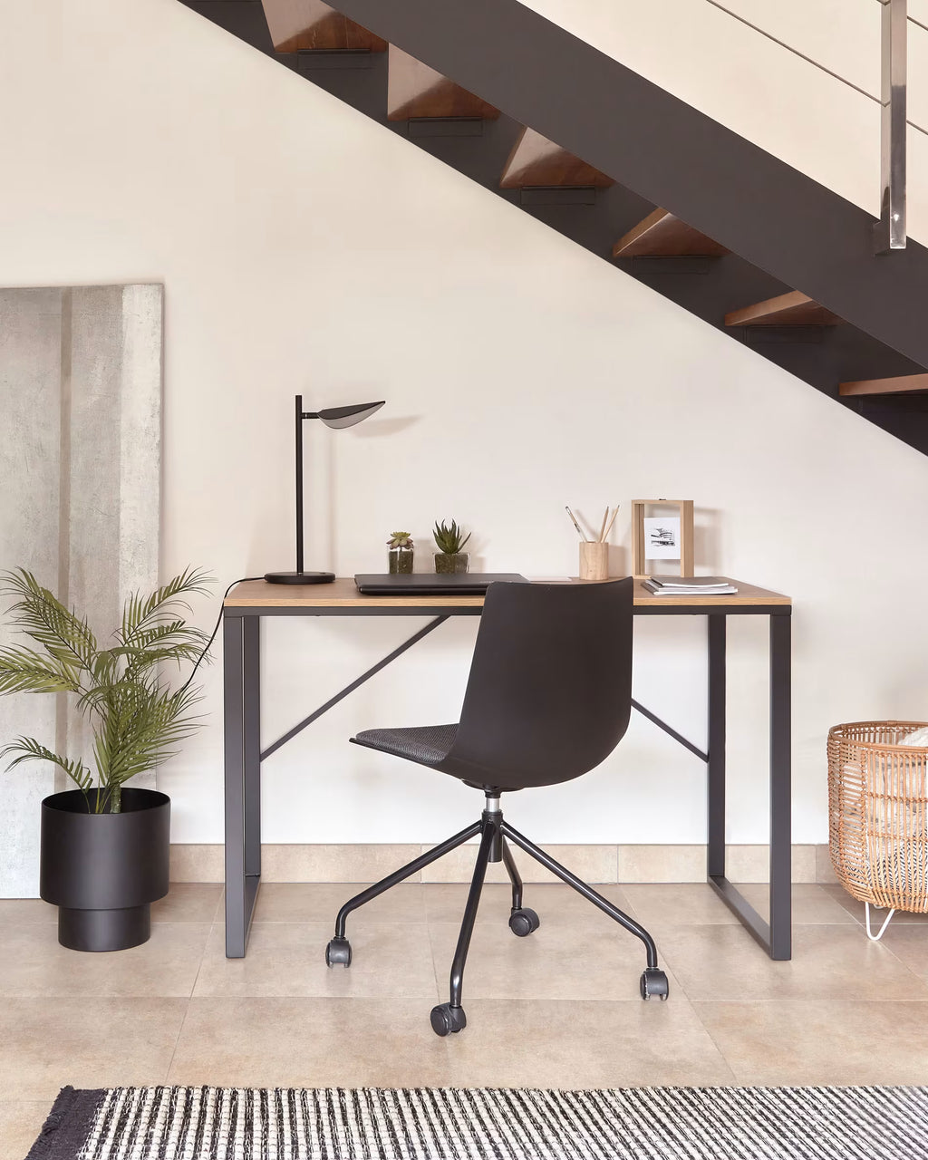 Scrivania rettangolare Talbot 120 x 60 cm nero