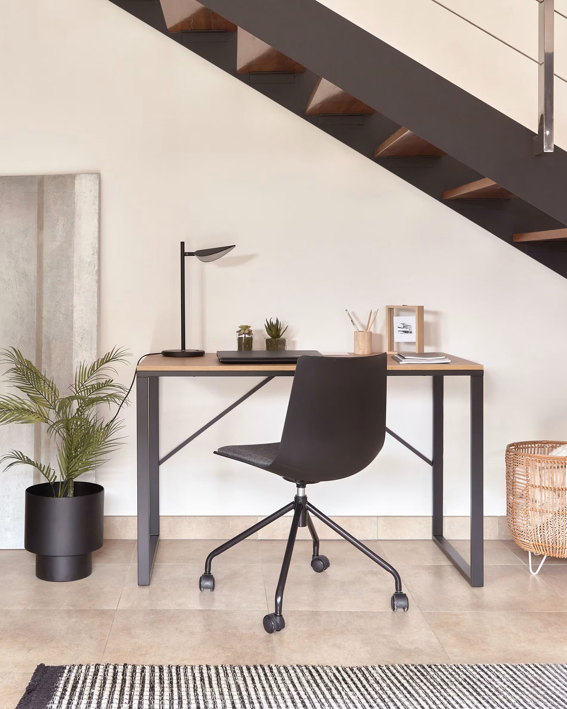 Scrivania rettangolare Talbot 120 x 60 cm nero