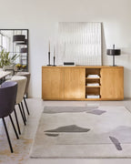 Credenza Abilen 3 ante impiallacciato rovere 180 x 75 cm FSC 100%