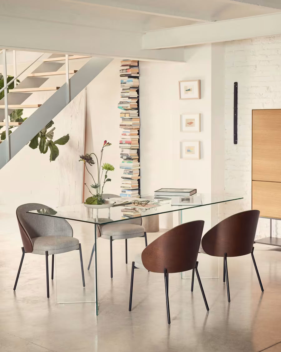 Tavolo Burano in vetro 200 x 90 cm