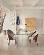 Tavolo Burano in vetro 200 x 90 cm