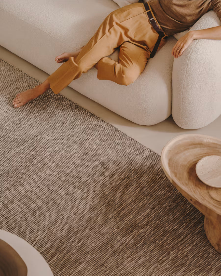 Tappeto Malenka in lana marrone 200 x 300 cm
