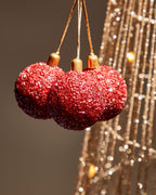 Set Briam da 3 palline decorative grandi rosse