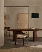 Tavolo Nealy con impiallacciatura in noce e finitura scura 200 x 100 cm