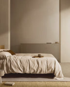 Set Simmel copripiumino e federe di cotone colore grigio per letto 150 cm