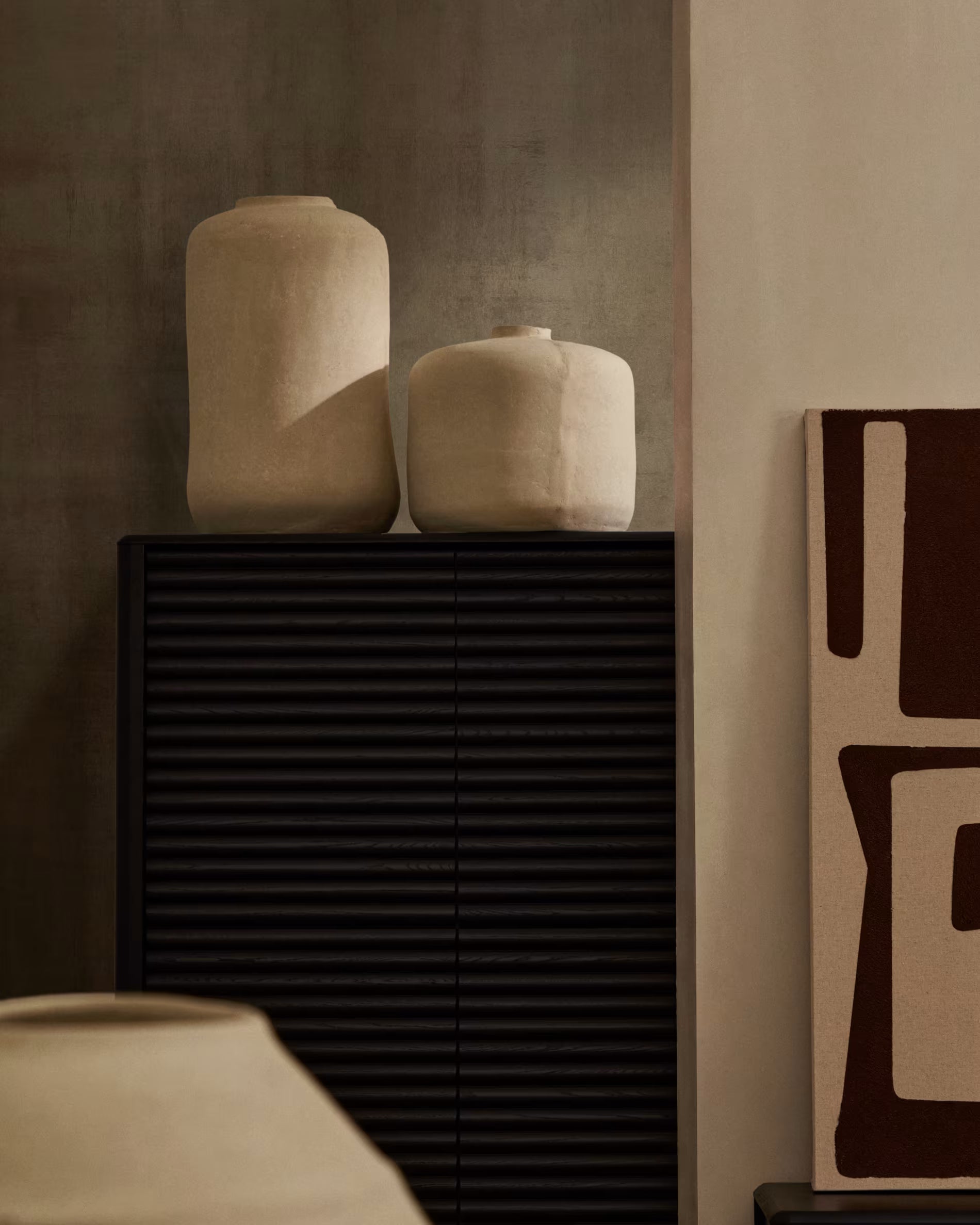 Vaso Serina in cartapesta bianca 34 cm