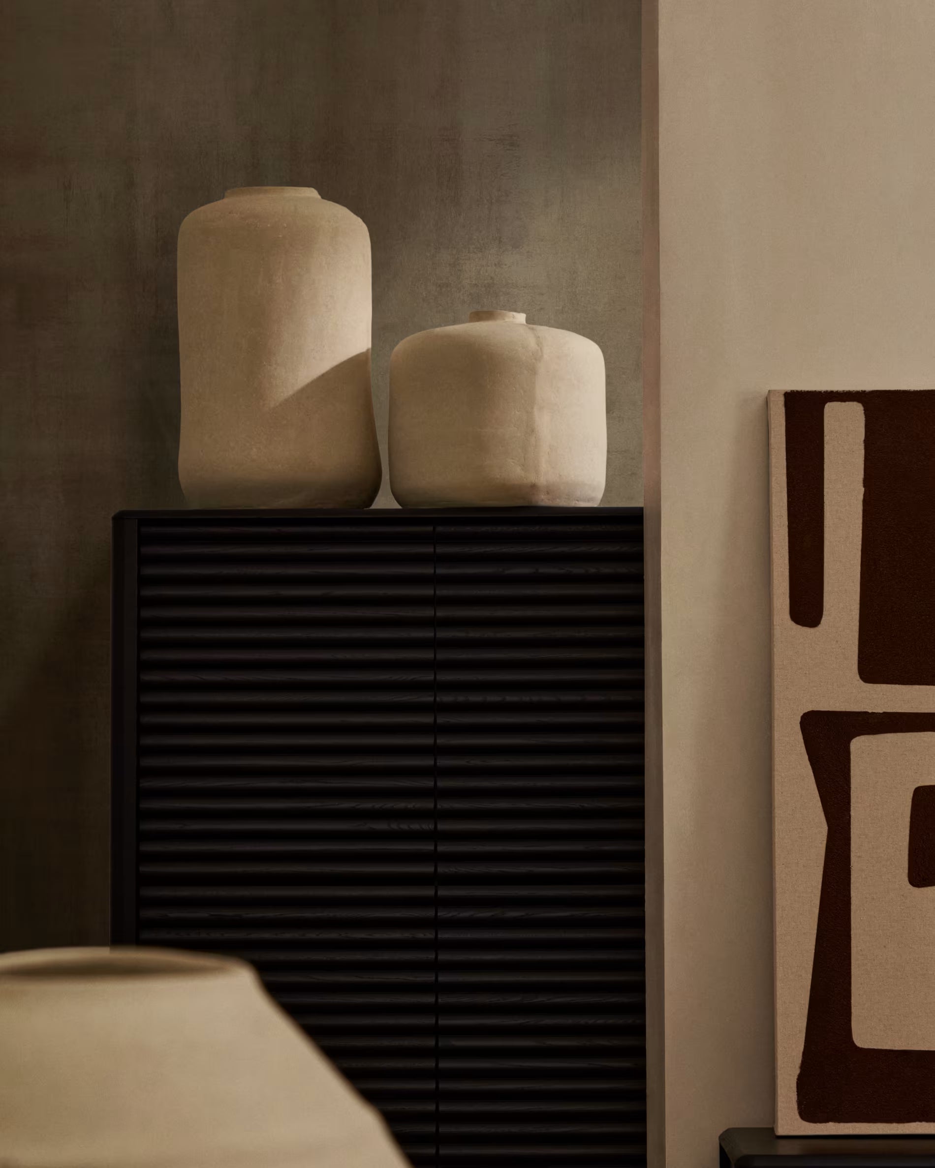 Vaso Serina in cartapesta bianca 36,5 cm