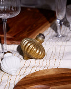 Set di 2 ciondoli in vetro riciclato Raj dorato 10 cm