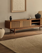 Tappeto Domm di lana beige 160 x 230 cm