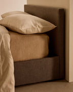 Letto con contenitore Nahiri 180 x 200 cm grigio