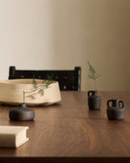 Set Sofra di 3 vasi in terracotta con finitura in nero 6 cm / 7 cm / 10 cm