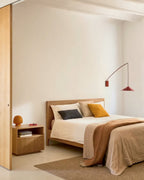 Copriletto Isor in ciniglia 100% cotone ecrù a quadri per letto 90/135 cm