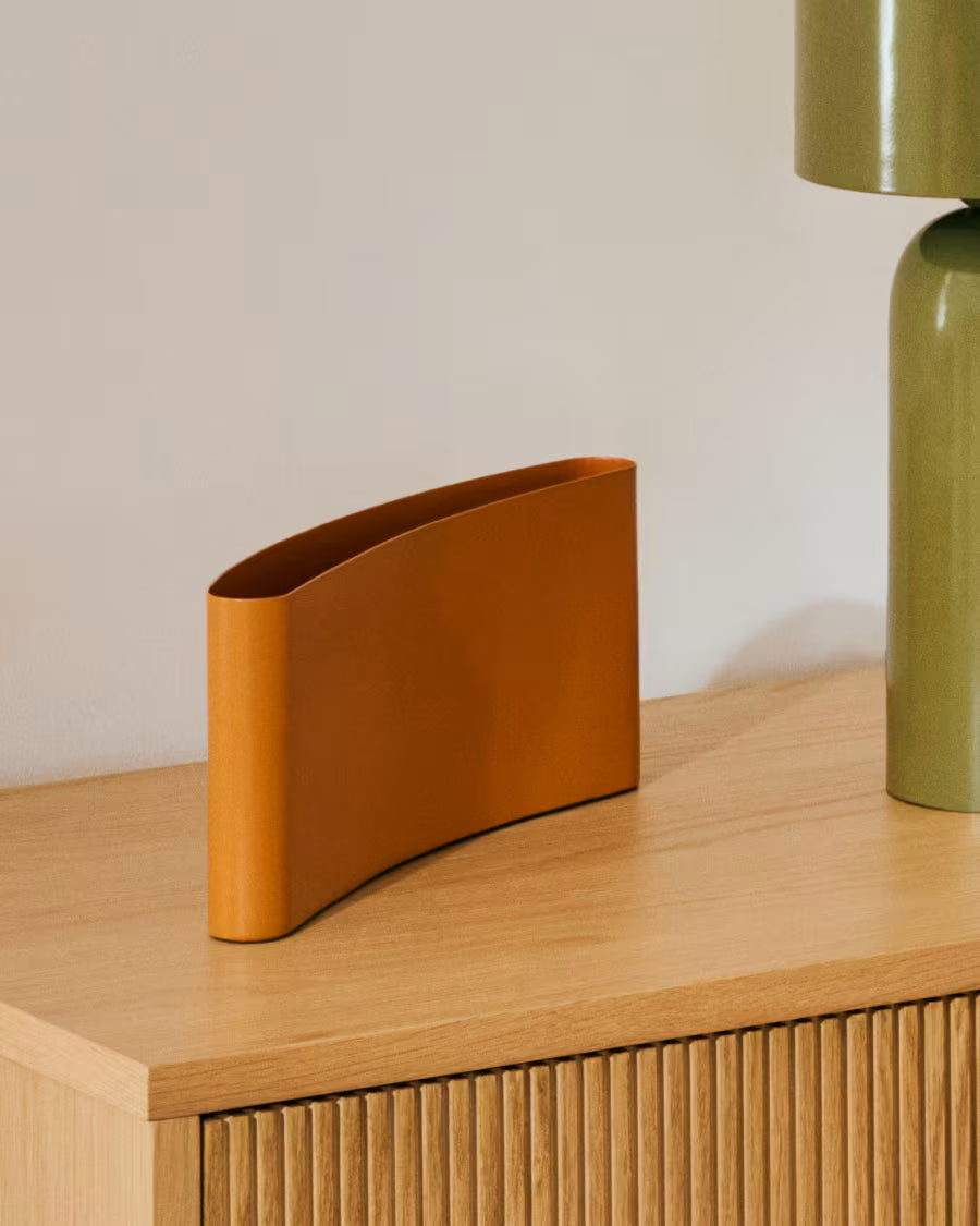 Candelabro in ferro Mistra arancione