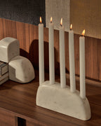 Candelabro grande Signe in marmo bianco 10 cm