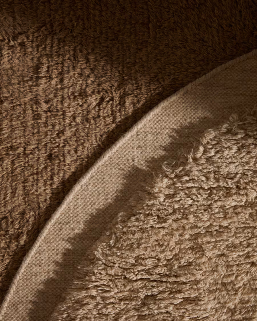 Tappeto rotondo Marely di lana beige Ø 200 cm