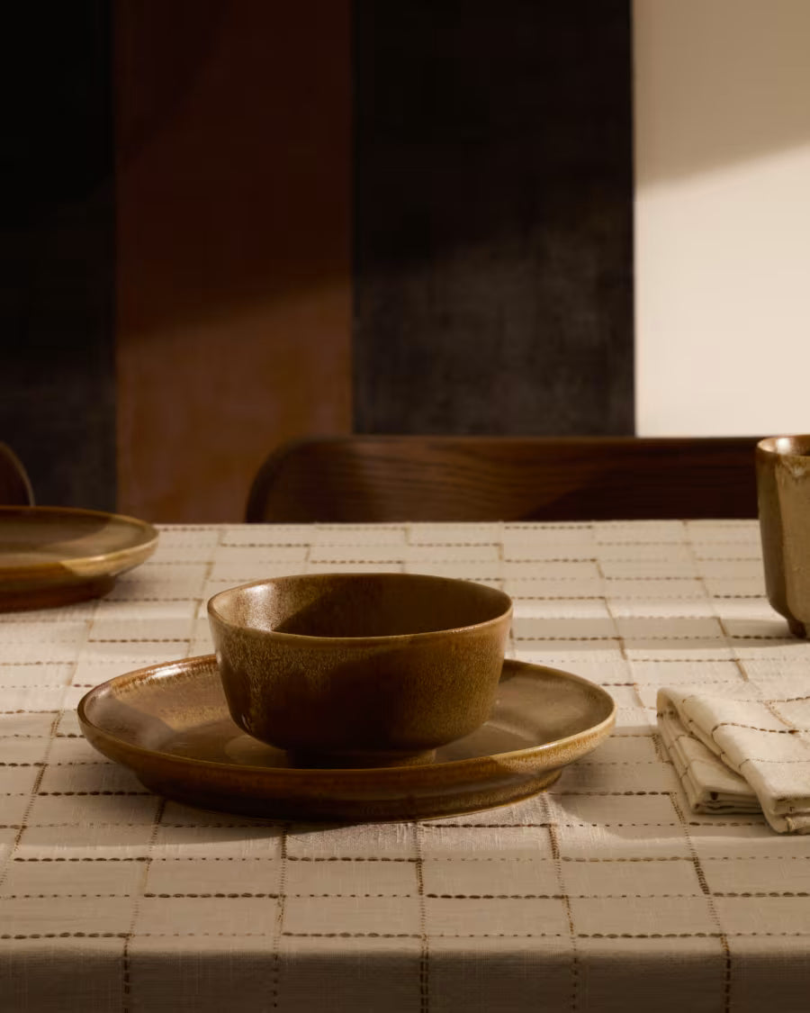 Ciotola Nagoli in ceramica marrone