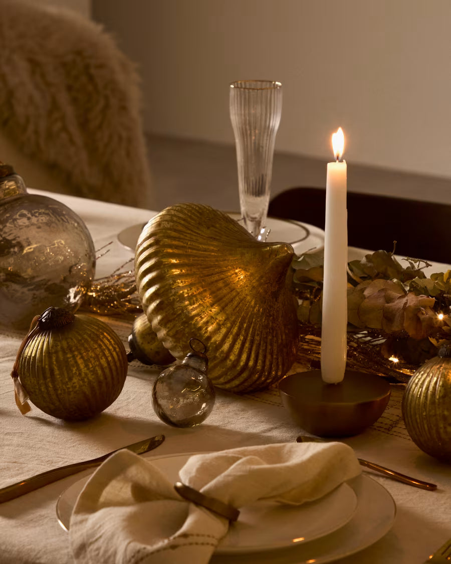 Ciondolo in vetro riciclato Raj dorato 20 cm