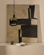 Tela astratta Fida verde 118 x 94 cm