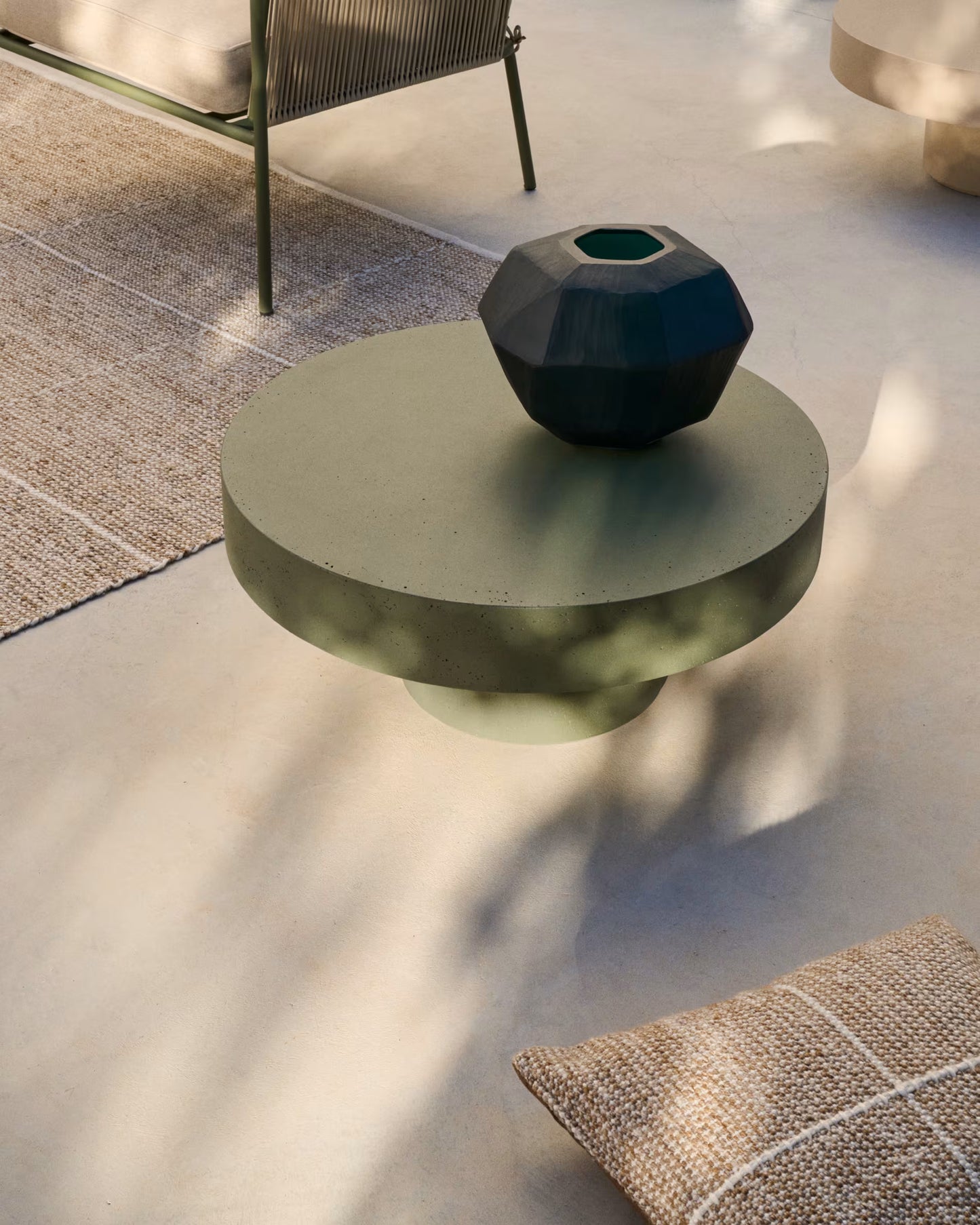 Vaso in vetro verde Geonix 22 cm