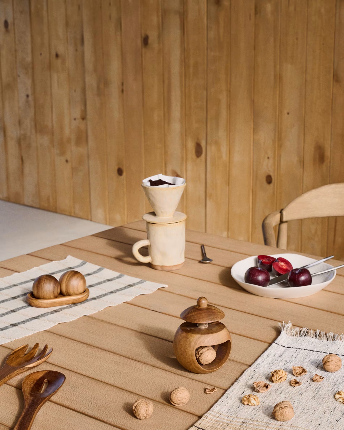 Set Zunel tazza da caffè con filtro a goccia in ceramica beige