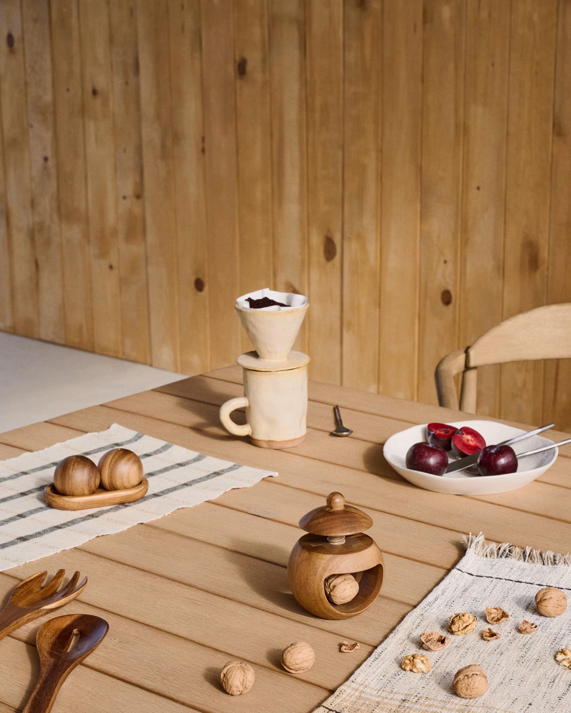 Set Zunel tazza da caffè con filtro a goccia in ceramica beige