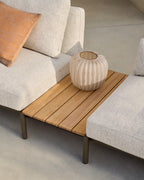 Vaso in vetro beige Lumia 27 cm